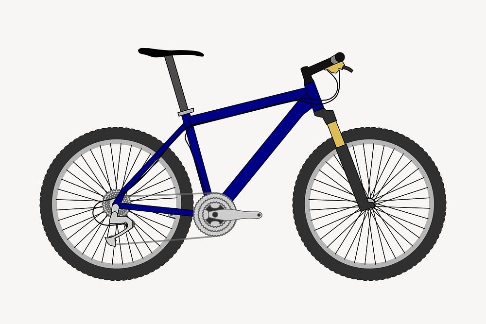 Bicycle clipart, illustration vector. Free public domain CC0 image.