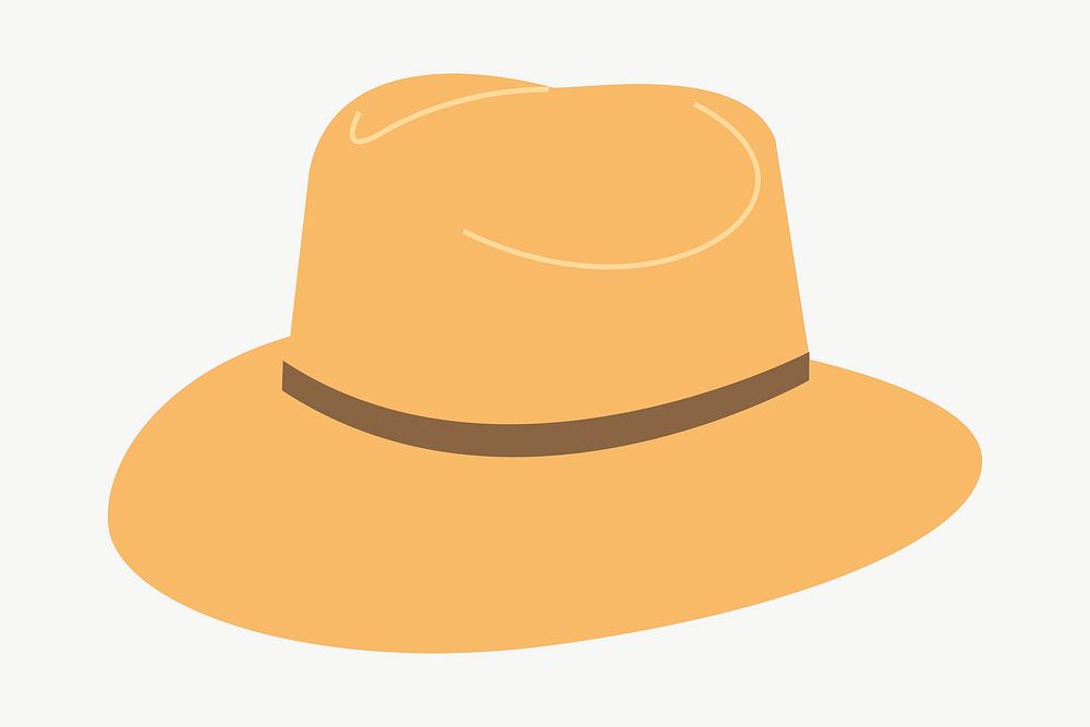 Panama hat clipart, illustration vector. Free public domain CC0 image.