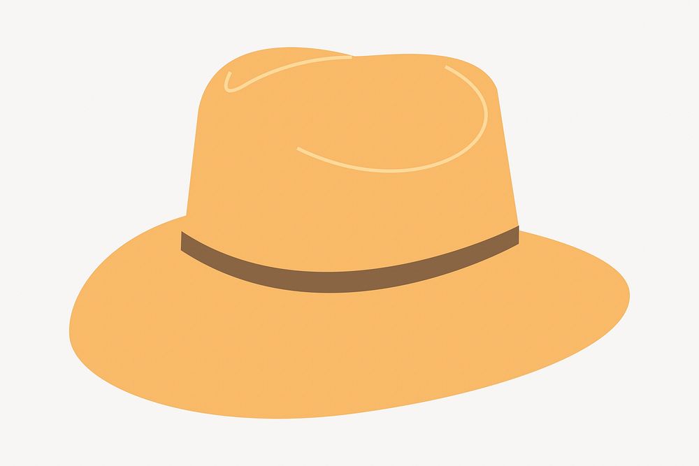 Panama hat clipart, illustration. Free public domain CC0 image.