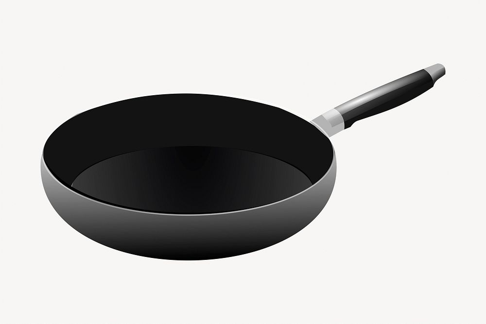 Frying pan clipart, illustration. Free public domain CC0 image.