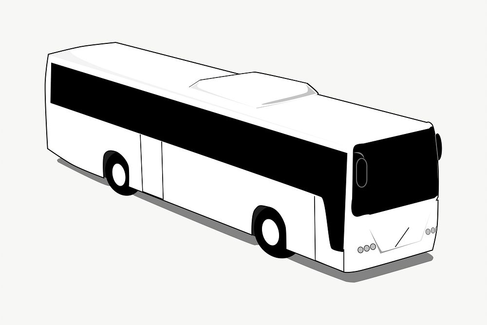 Tour bus clipart, illustration vector. Free public domain CC0 image.