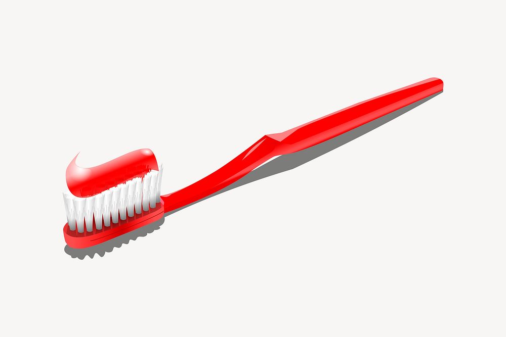 Tooth brush clipart, illustration psd. Free public domain CC0 image.