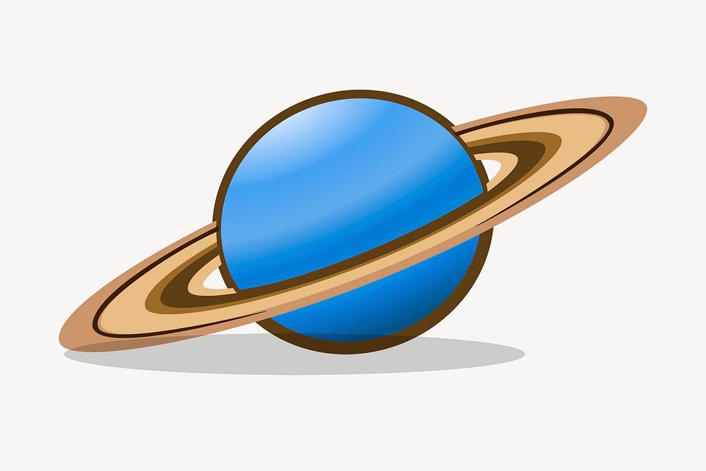 Planet Saturn clipart, illustration psd. Free public domain CC0 image.