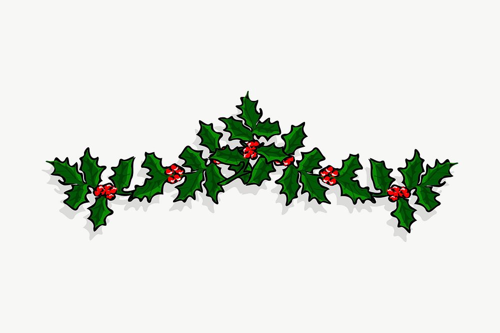 Holly Berry clipart, illustration vector. Free public domain CC0 image.