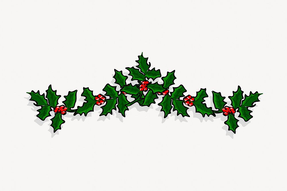 Holly Berry clipart, illustration. Free public domain CC0 image.