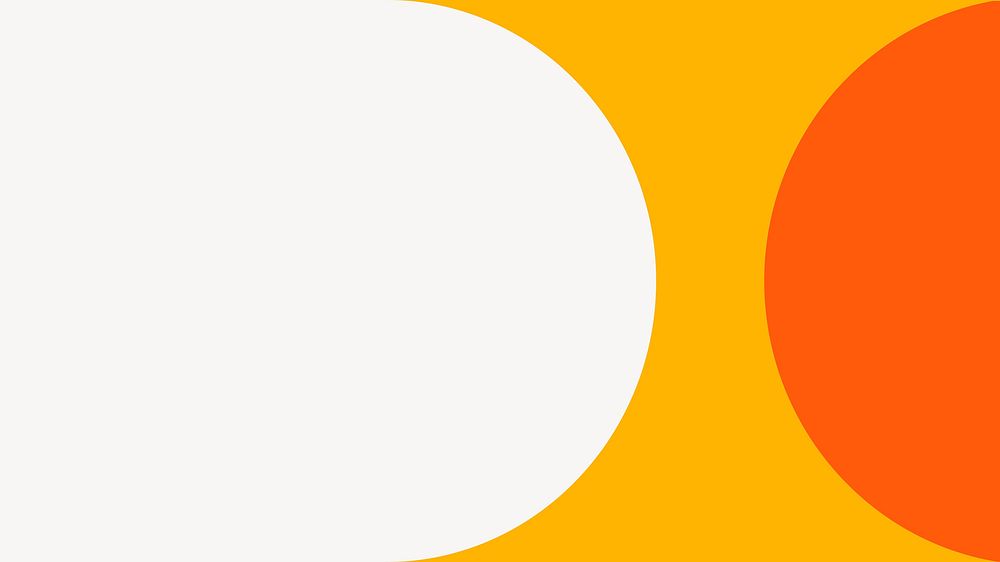 Geometric design border desktop wallpaper, orange background vector