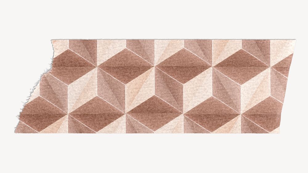 Geometric pattern washi tape design on white background