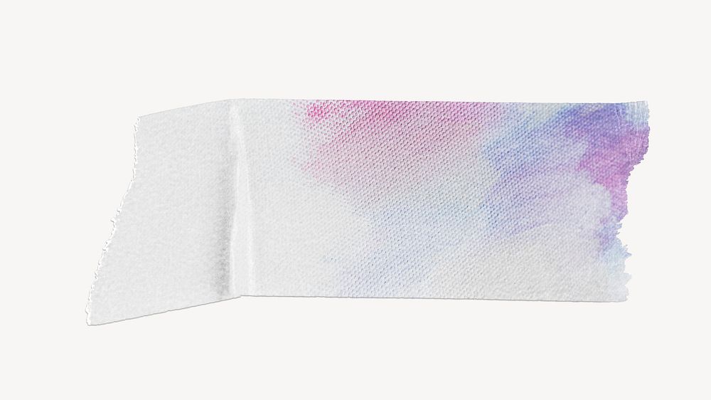 Abstract paint washi tape design on white background