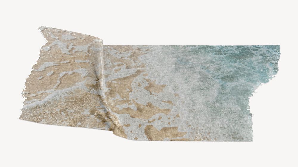 Beach washi tape design on white background
