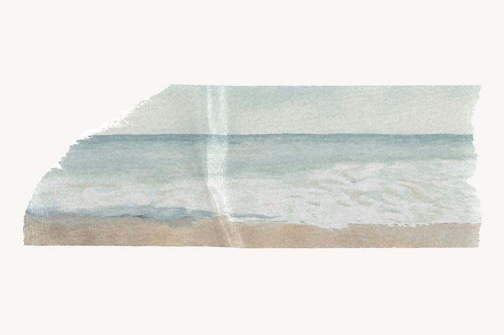 Beach washi tape design on white background