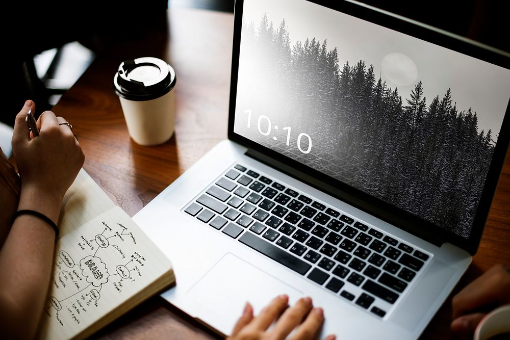 Laptop screen, work from home Free Photo rawpixel