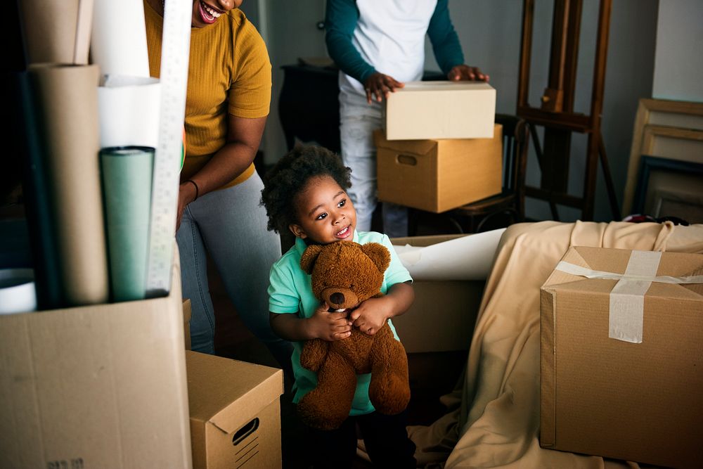 Black family moving to new house