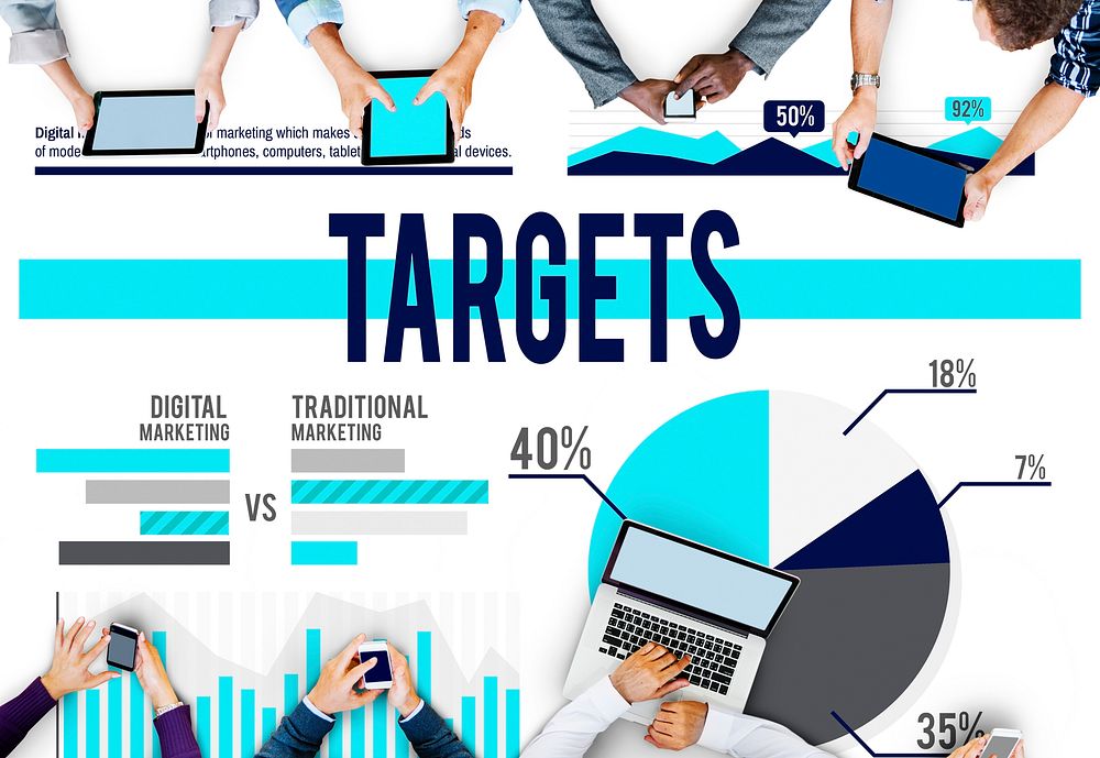 Targets Customer Market Business Marketing Concept