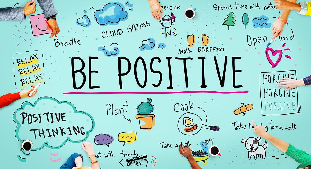Positive Thinking Simple Life Graphic Concept