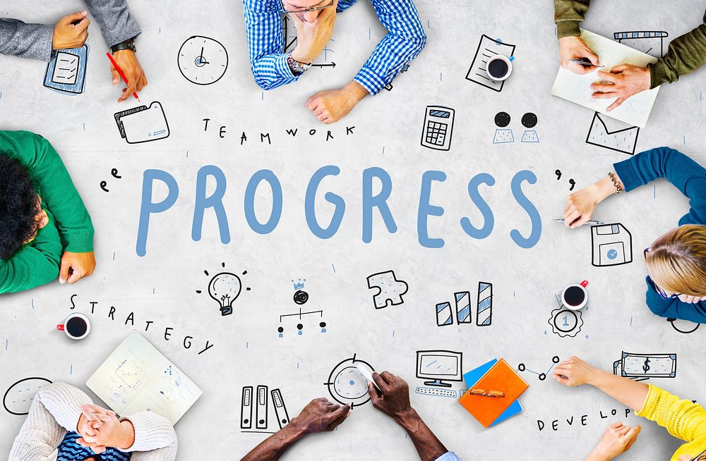 Marketing Business Corporation Progress Concept