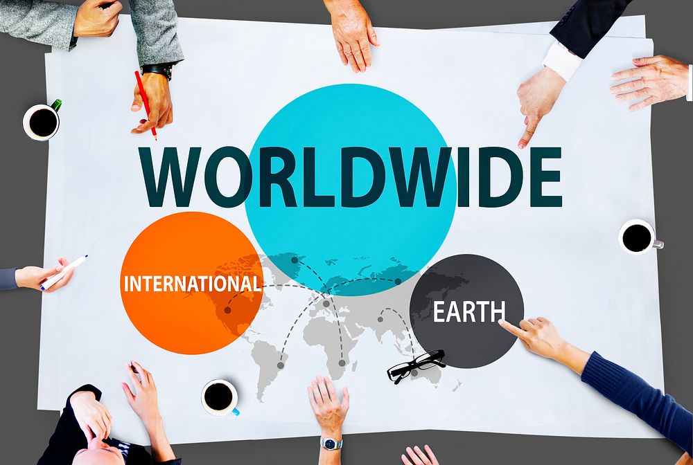 Worldwide International Earth Networking Connection Concept