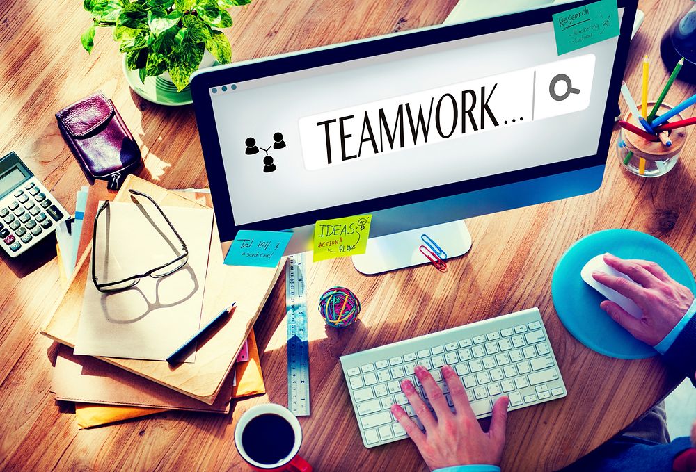 Teamwork Team Searching Analysis Computer Idea Concept
