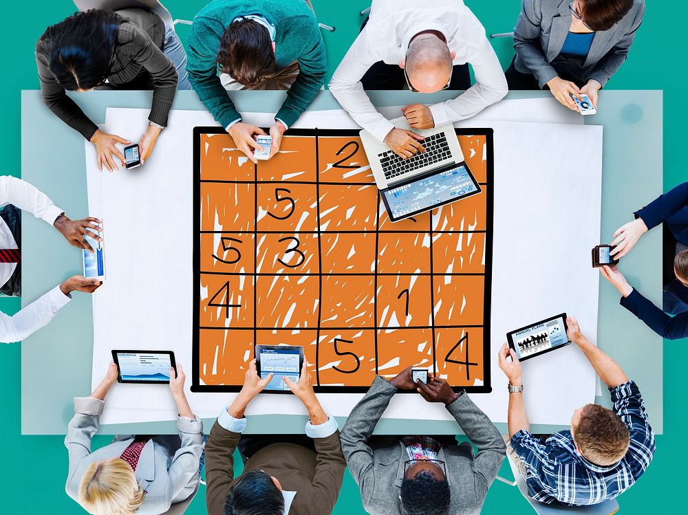 Sudoku Puzzle Solving Problem Solution Leisure Concept