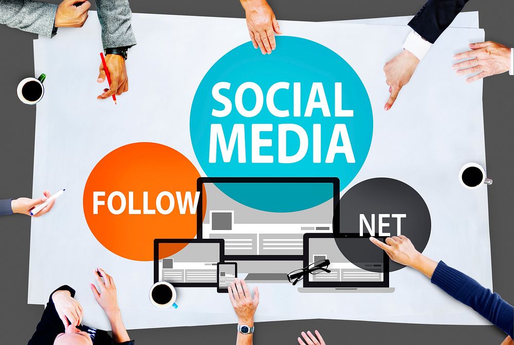 Social Media Follow Networking Connecting Internet Concept