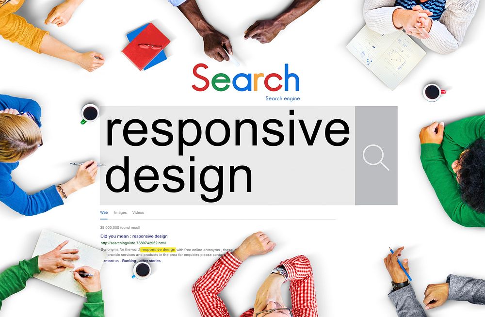 Responsive Design Layout Media Content Browser Concept