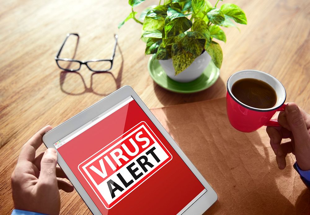 Virus Alert Warning Digital Device Wireless Browsing Concept
