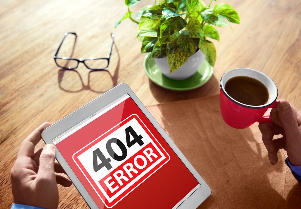 404 Error Warning Digital Device Wireless Browsing Concept