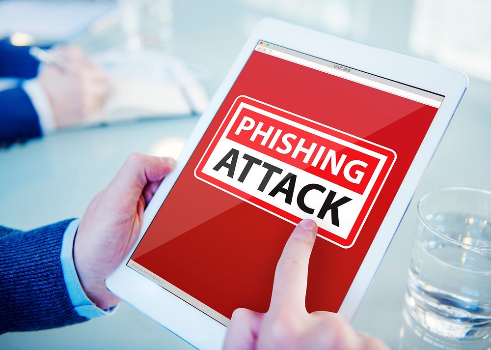 Businessman Phishing Attack Information Digital Devices Concept