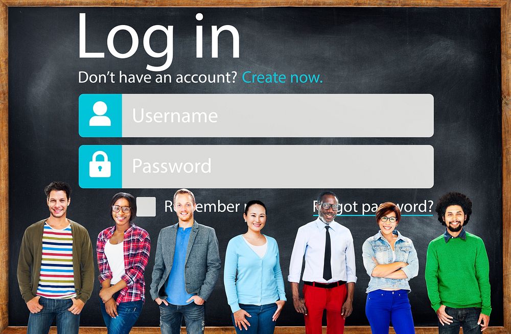 Casual People Account LogIn Security Protection Concept