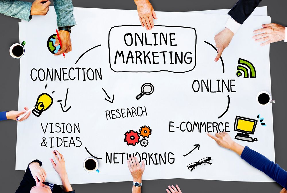Online Marketing E-commerce Commercial Strategy Concept