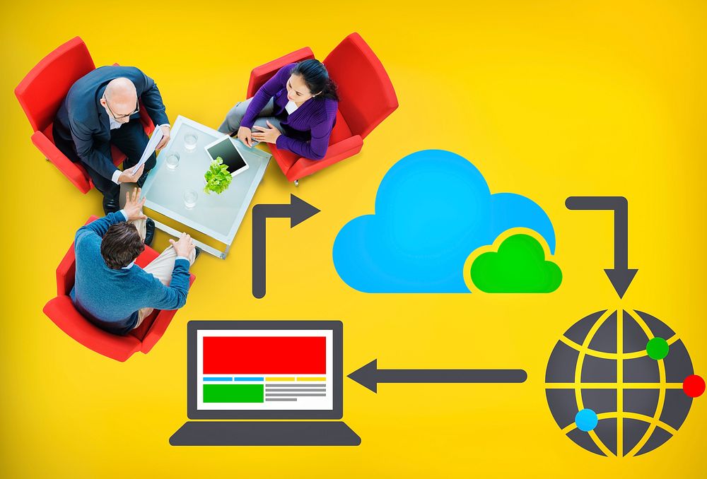 Cloud Computing Data Information Network Concept