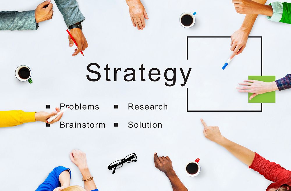 Strategy Business Startup Goals Concept