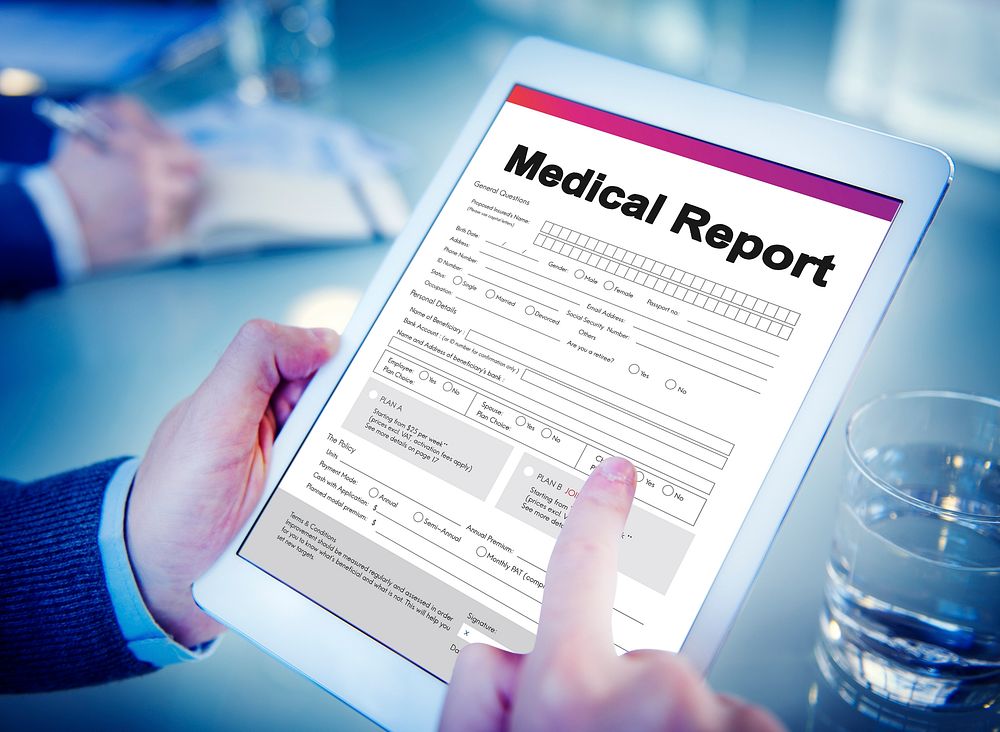 Medical Record Report Healthcare Document Concept