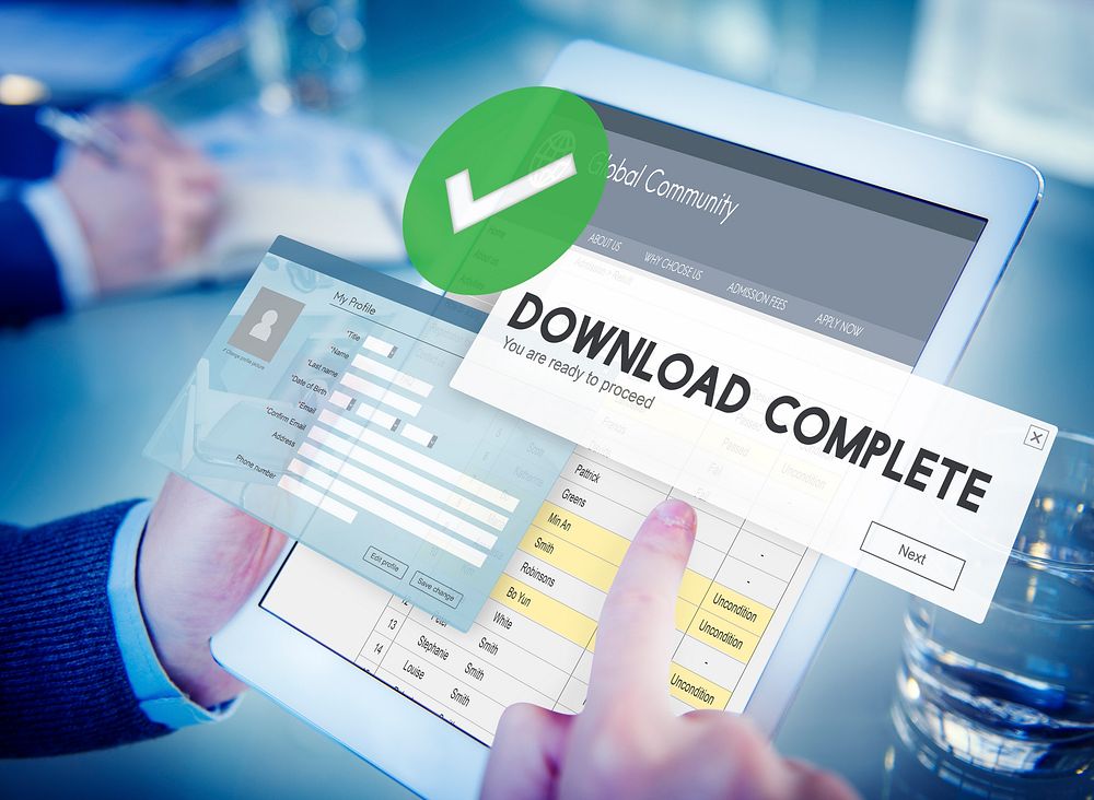 Download Complete Finish End Success Transfer Concept