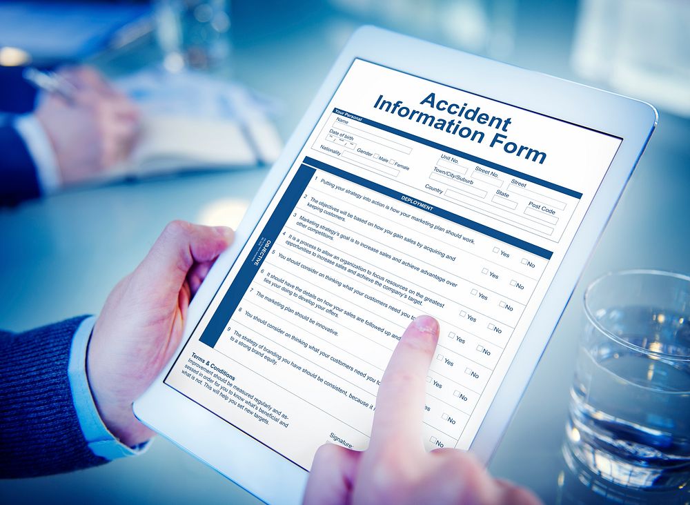 Accident Injury Report Form Information Concept