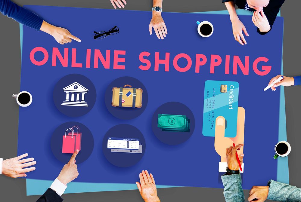 Online Shopping Marketing Commerce Spending Concept