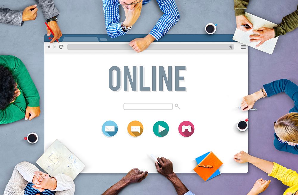 Online Internet Media Network Sharing Social Concept