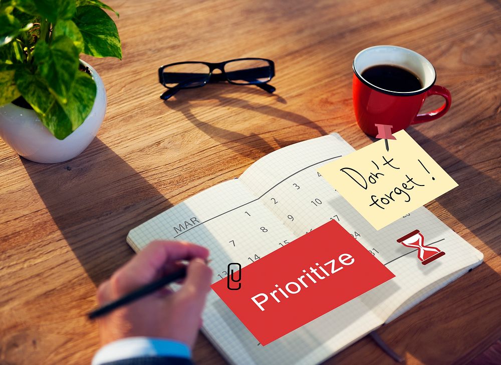 Prioritize Calendar Plan Planning Organizer Concept