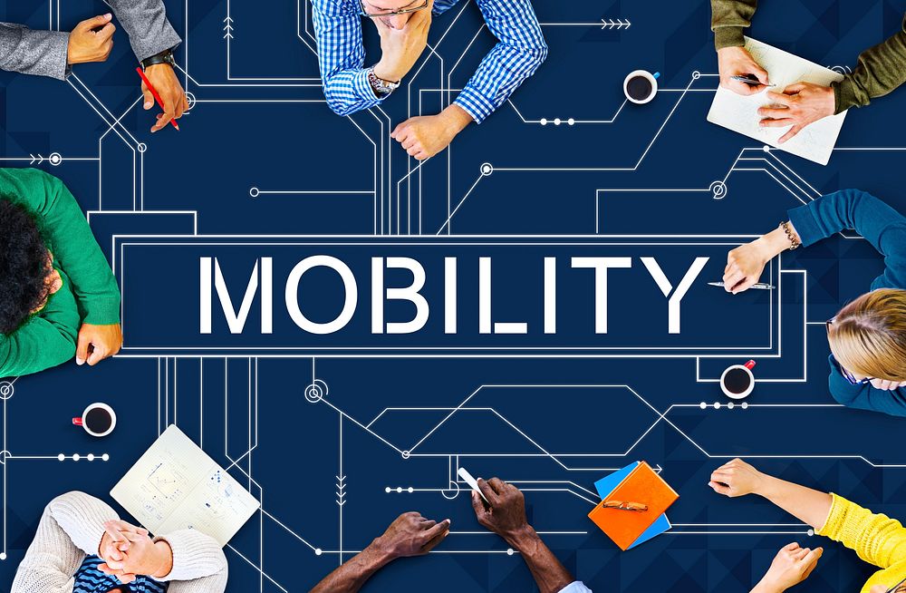 Mobility Technology Online Communication Concept