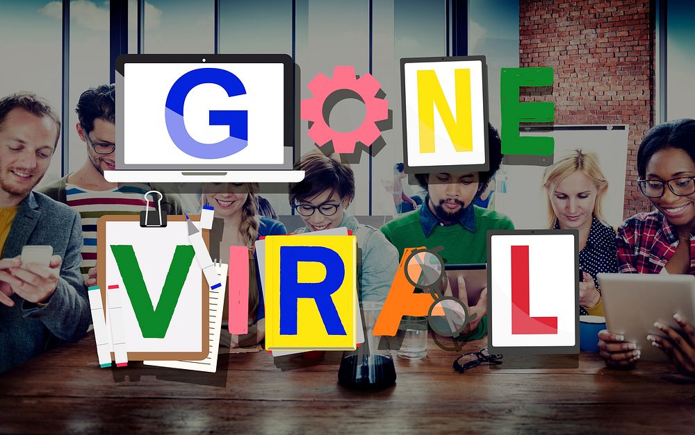 Gone Viral Famous Popular Media Concept