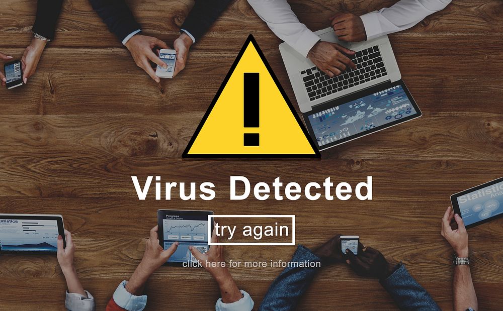 Virus Detected Protection Security Spyware Malware Concept
