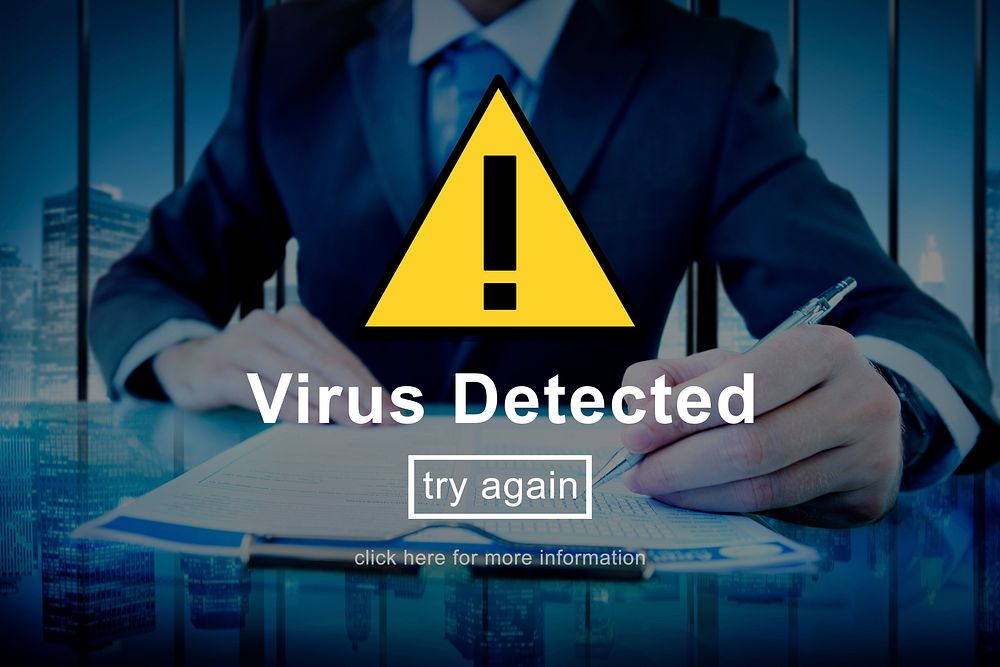 Virus Detected Protection Security Spyware Malware Concept