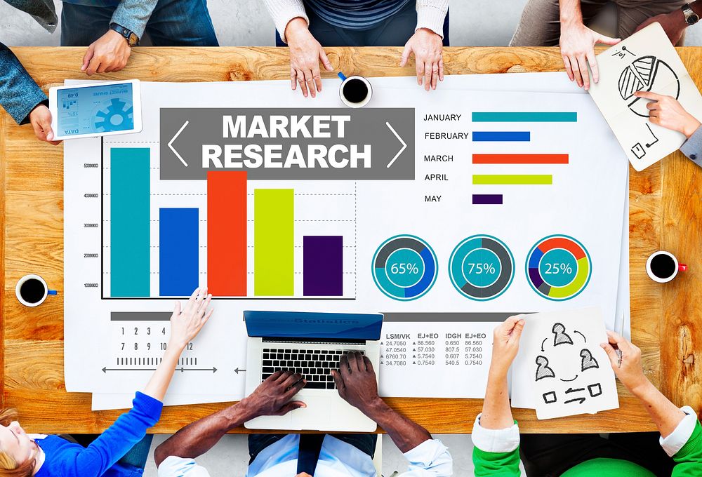 Market Research Business Percentage Research Marketing Strategy Concept