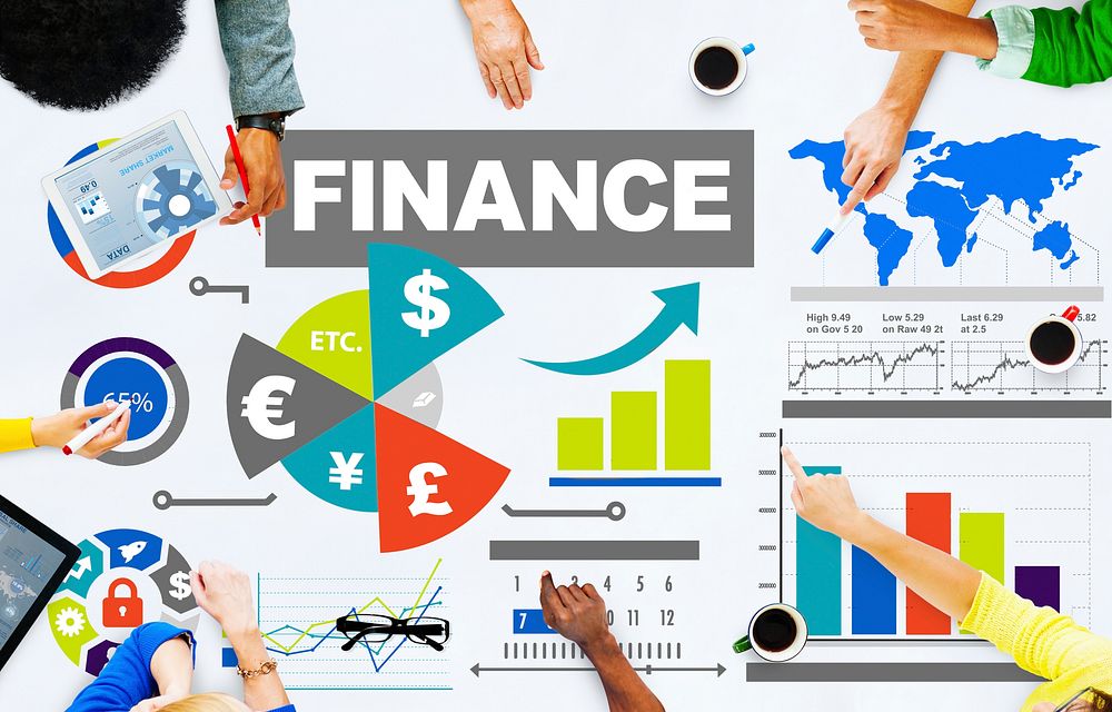 finance bar graph chart investment money business concept