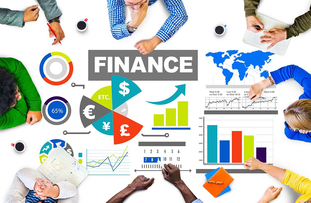 finance bar graph chart investment money business concept