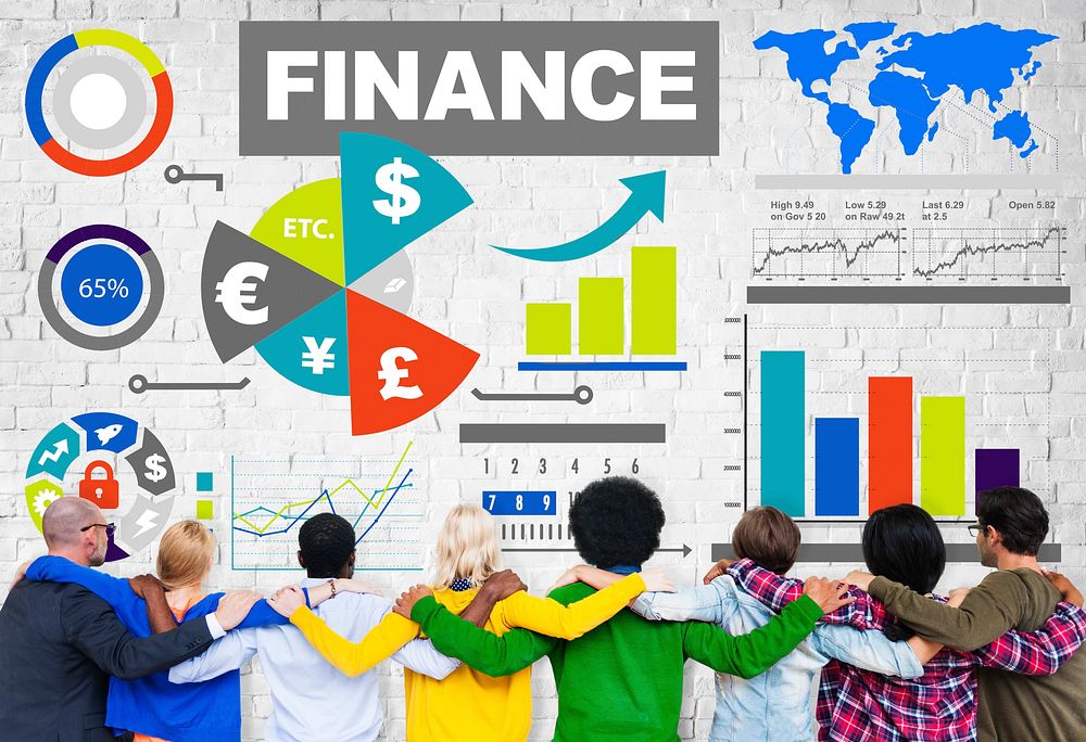 finance bar graph chart investment money business concept