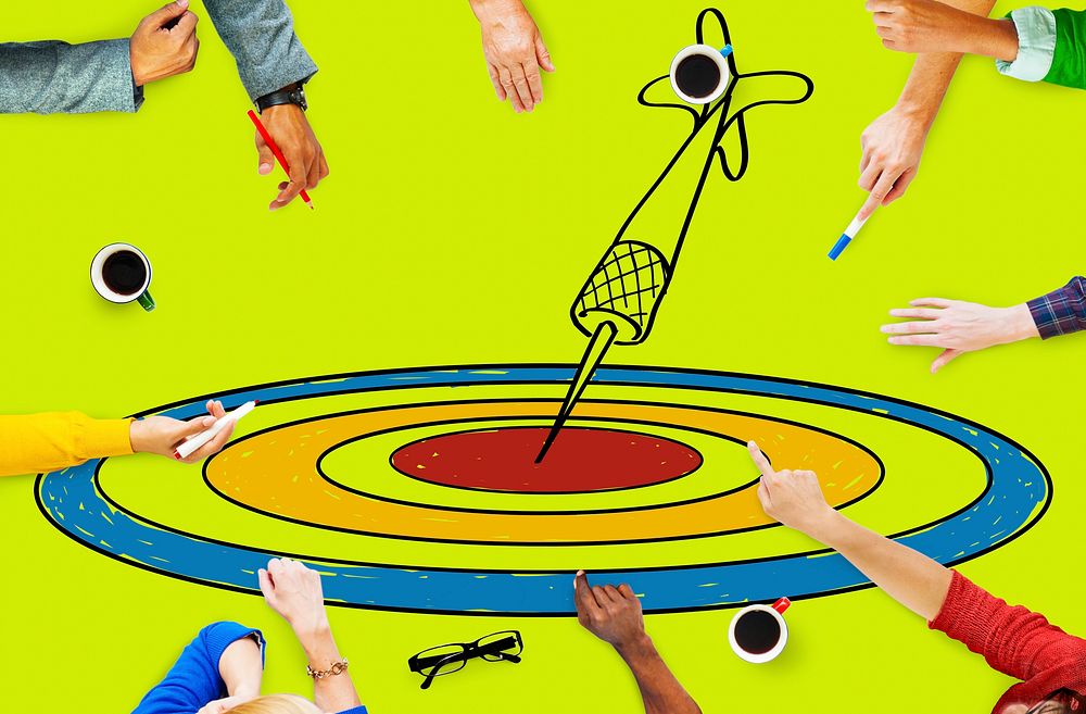 Target Aim Dot Objective Achievement Dartboard Goal Concept
