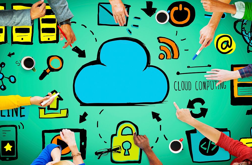 Cloud Computing Network Online Internet Storage Concept