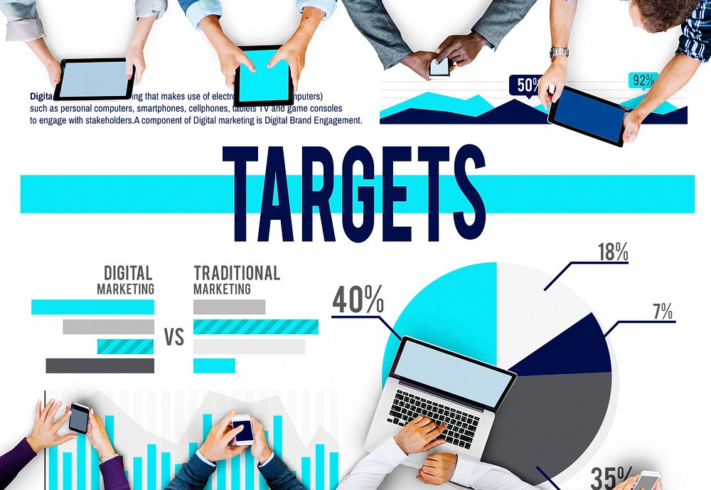 Targets Customer Strategy Marketing Business Concept