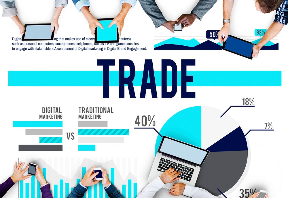 Trade Marketing Commerce Stock Market Sales Concept