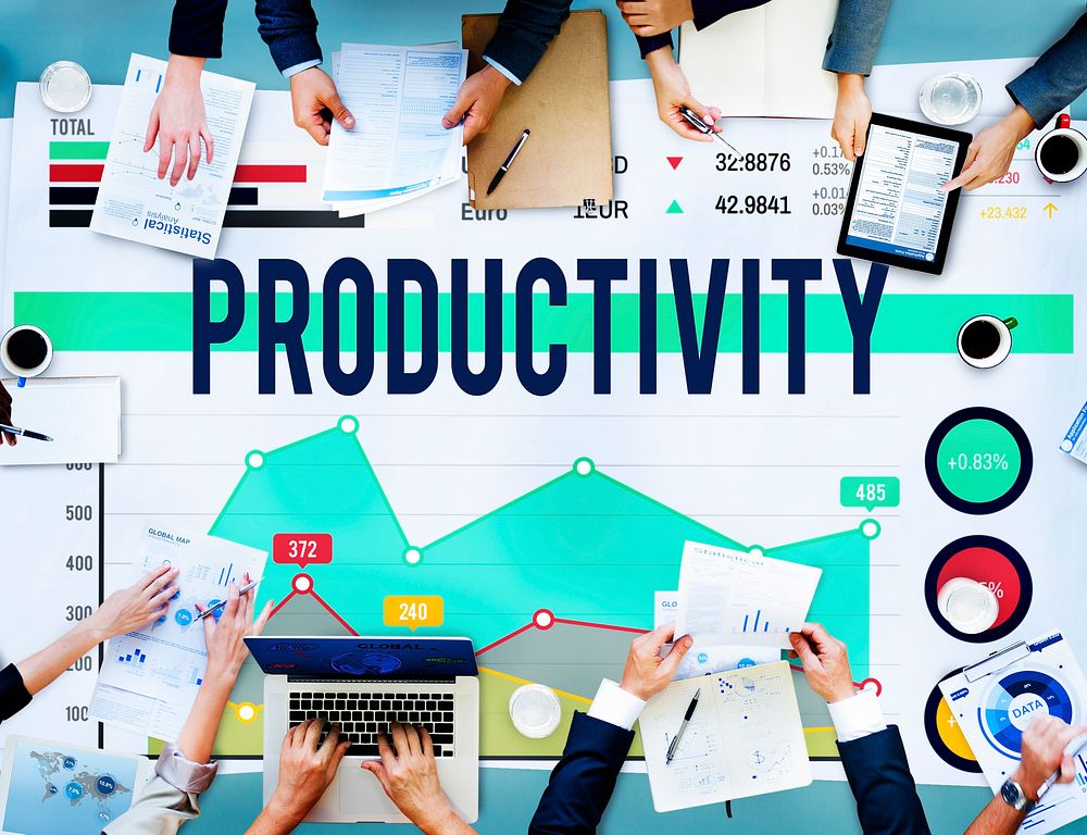 Productivity Efficiency Figures Work Flow Concept